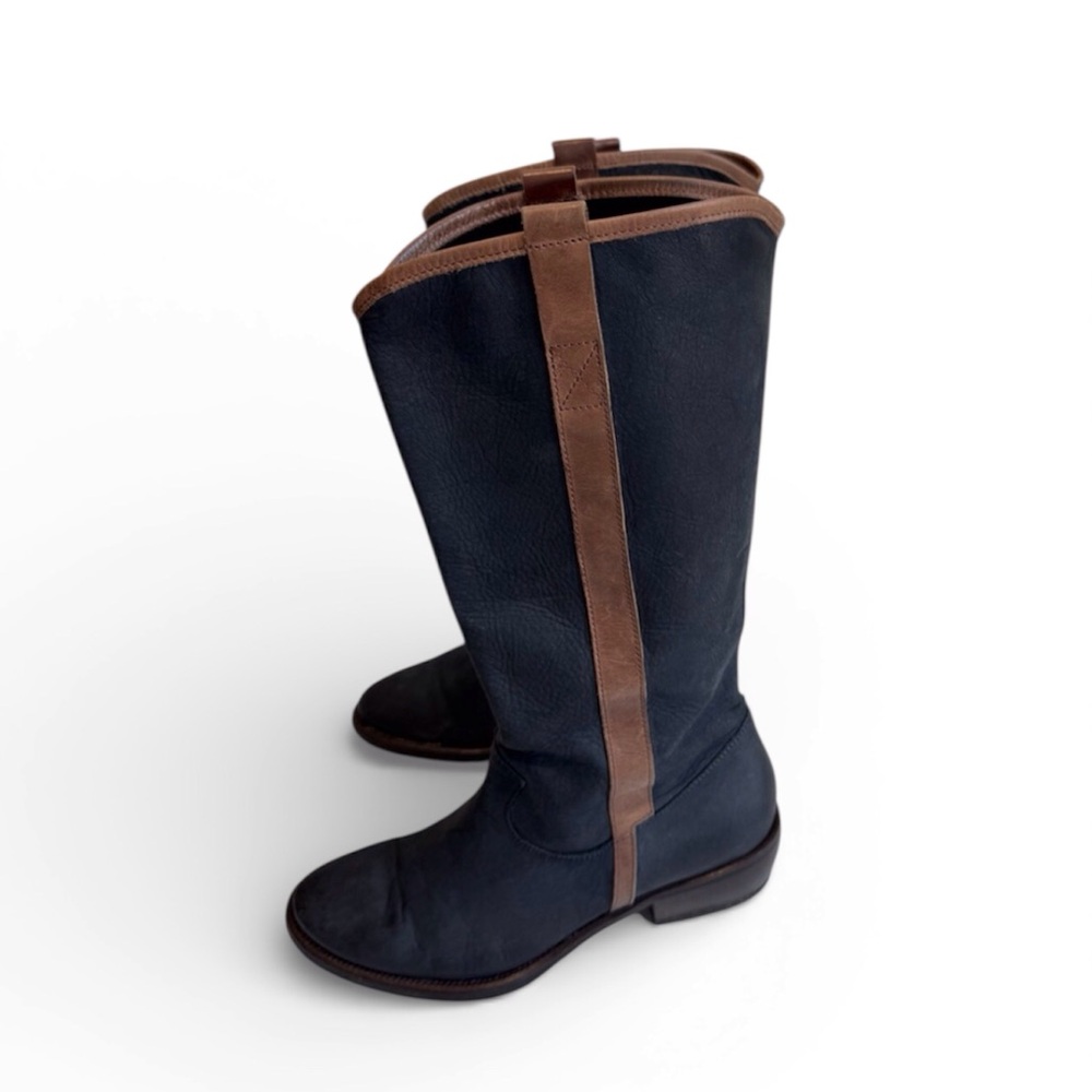 Donna Piu Blue Distressed Leather Boots. EU 39
